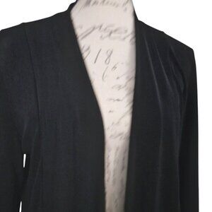 Chicos | Travelers Black Open Front Cardigan Slinky Knit | Size M